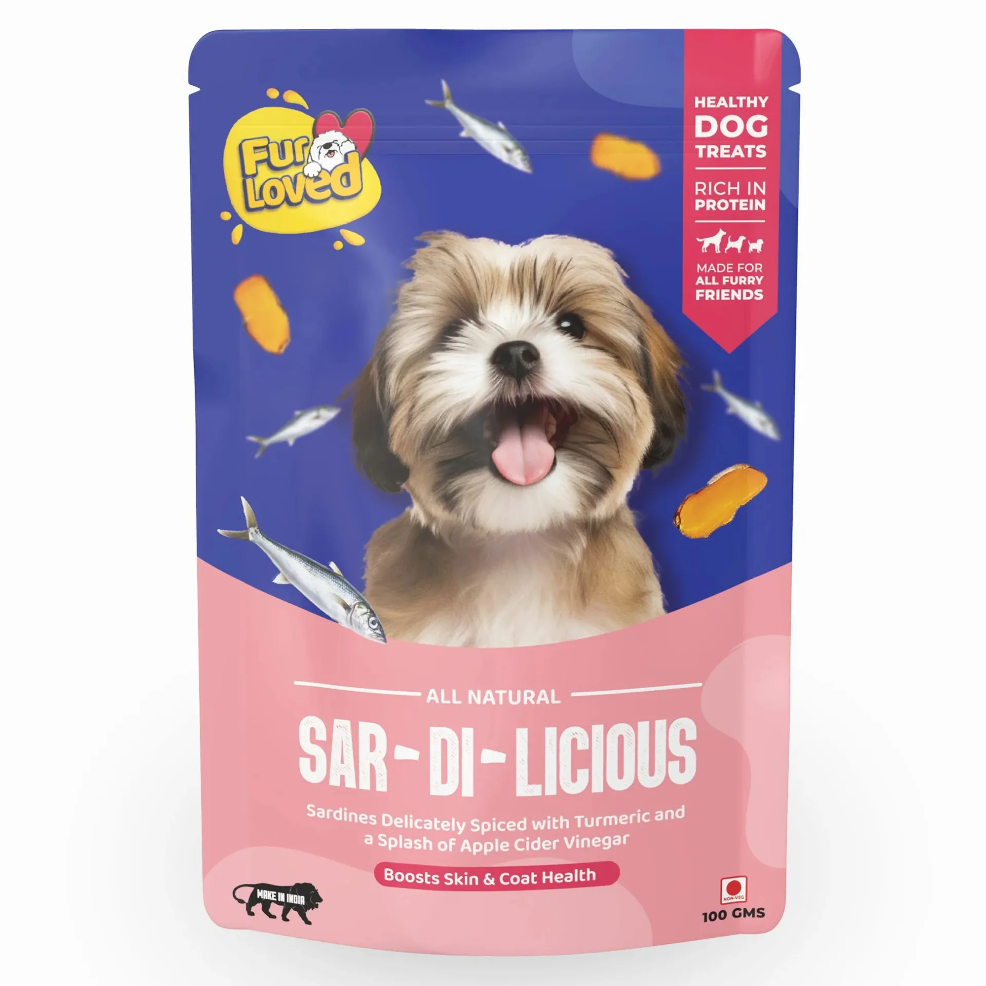 FurLoved Sar-di-licious Sardines Fish 100gms in undefined - Pet Products Online