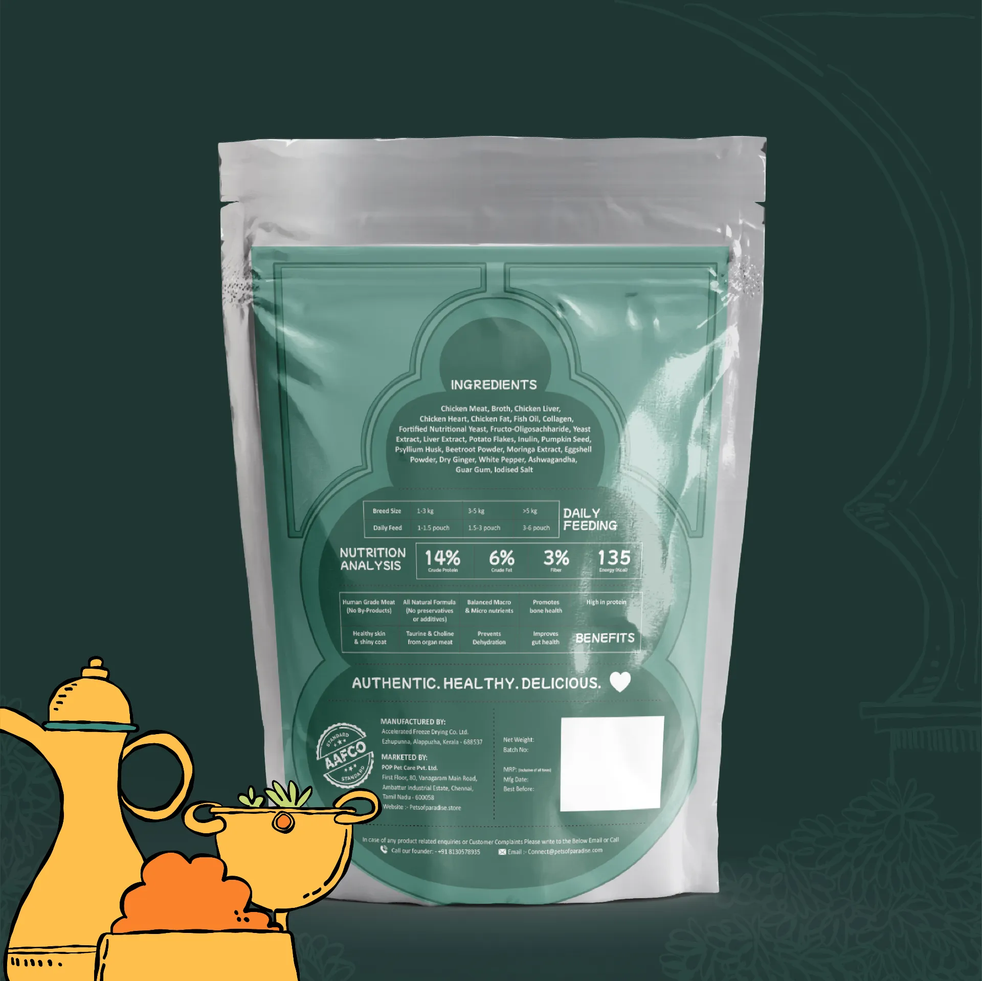 Indiecat Adult Chicken Royal Glow (5 X 80g packet) in Tiruvallur - Pet Products Online