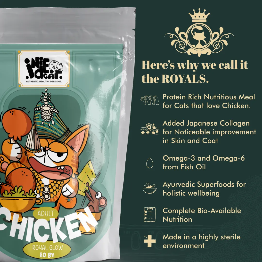 Indiecat Adult Chicken Royal Glow (5 X 80g packet) in Tiruvallur - Pet Products Online
