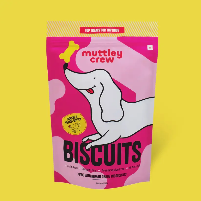Muttley Crew - The Fresh Start Duo - Buff & Mint Biscuits + Chicken & Peanut Butter Biscuits in Bengaluru - Pet Products Online