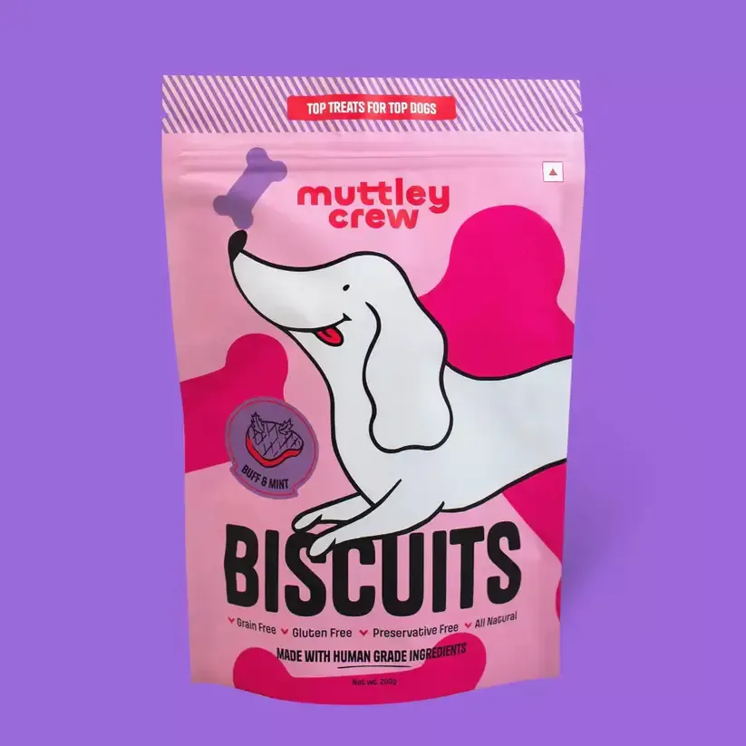 Muttley Crew - The Fresh Start Duo - Buff & Mint Biscuits + Chicken & Peanut Butter Biscuits in Bengaluru - Pet Products Online