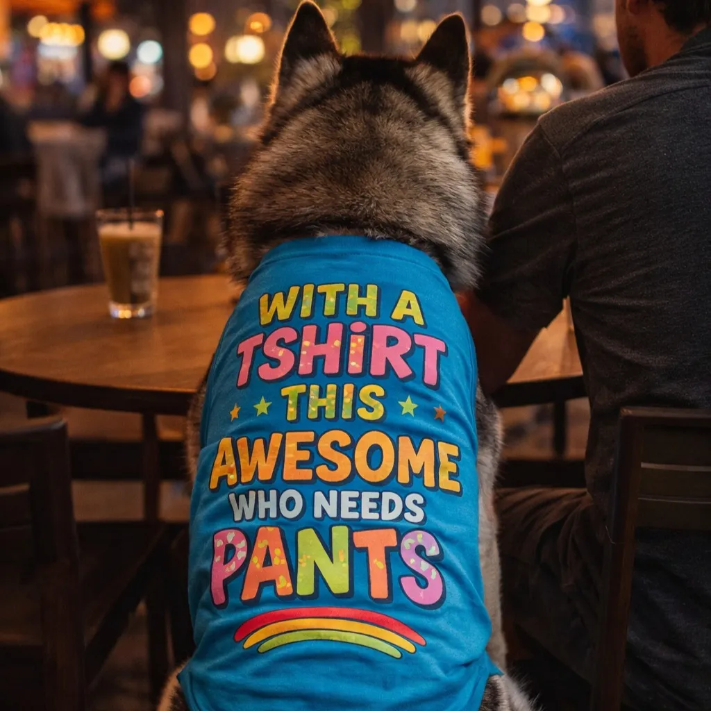 Sleeveless printed organic cotton vests for pets in undefined - Pet Products Online