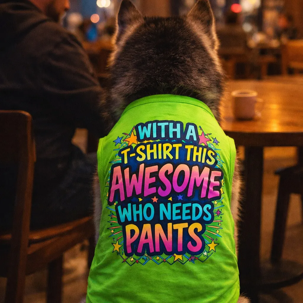 Sleeveless printed organic cotton vests for pets in undefined - Pet Products Online