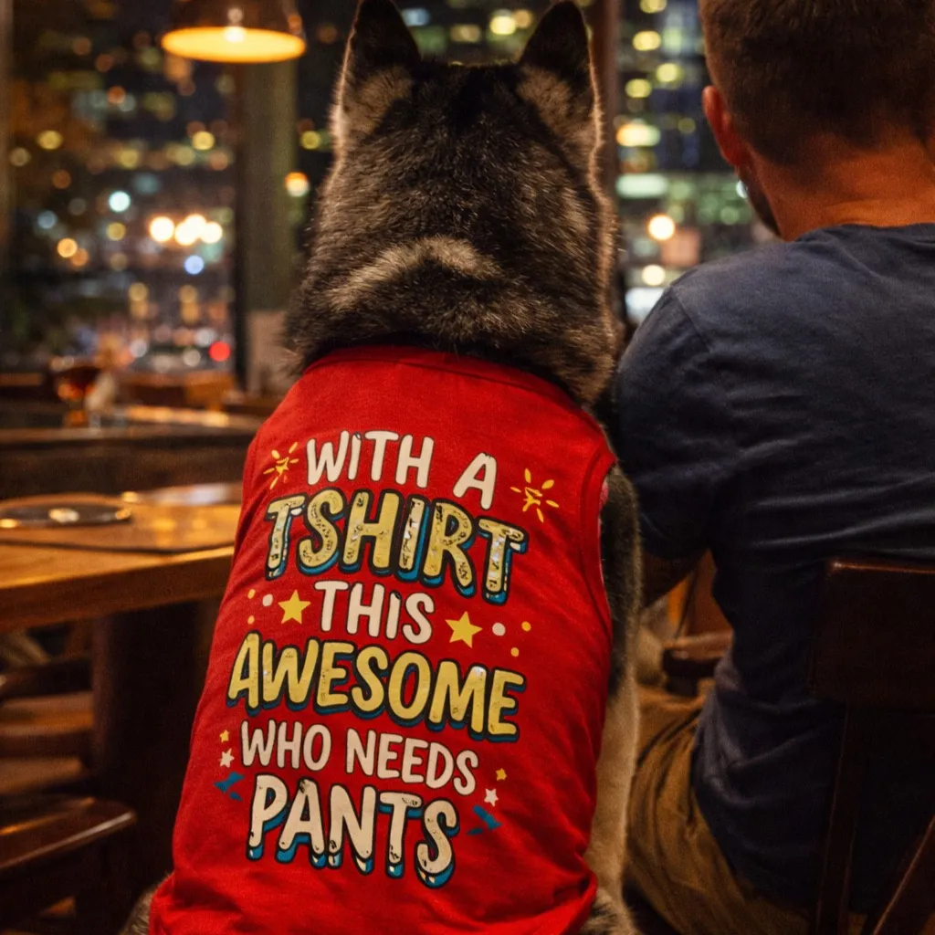 Sleeveless printed organic cotton vests for pets in undefined - Pet Products Online