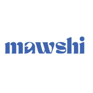 logo of mawshi with Blue Font