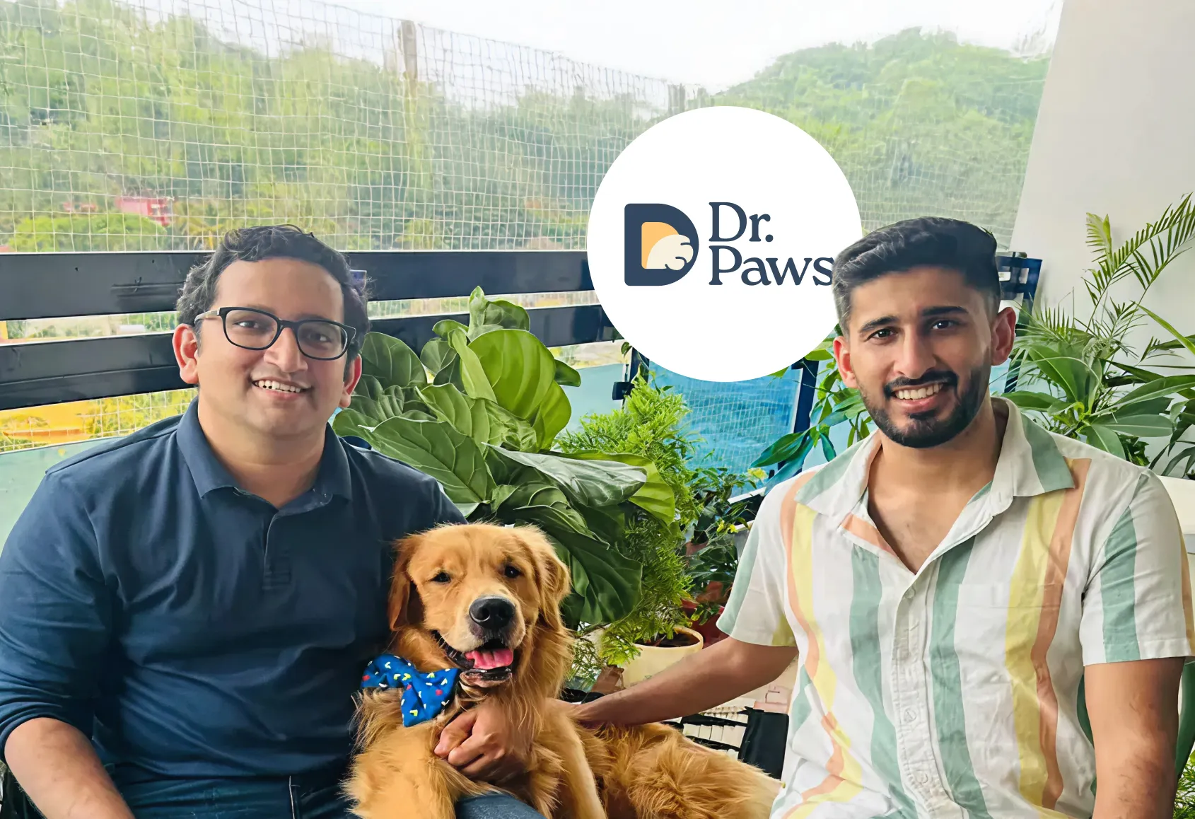 2 person with a dog dr paws